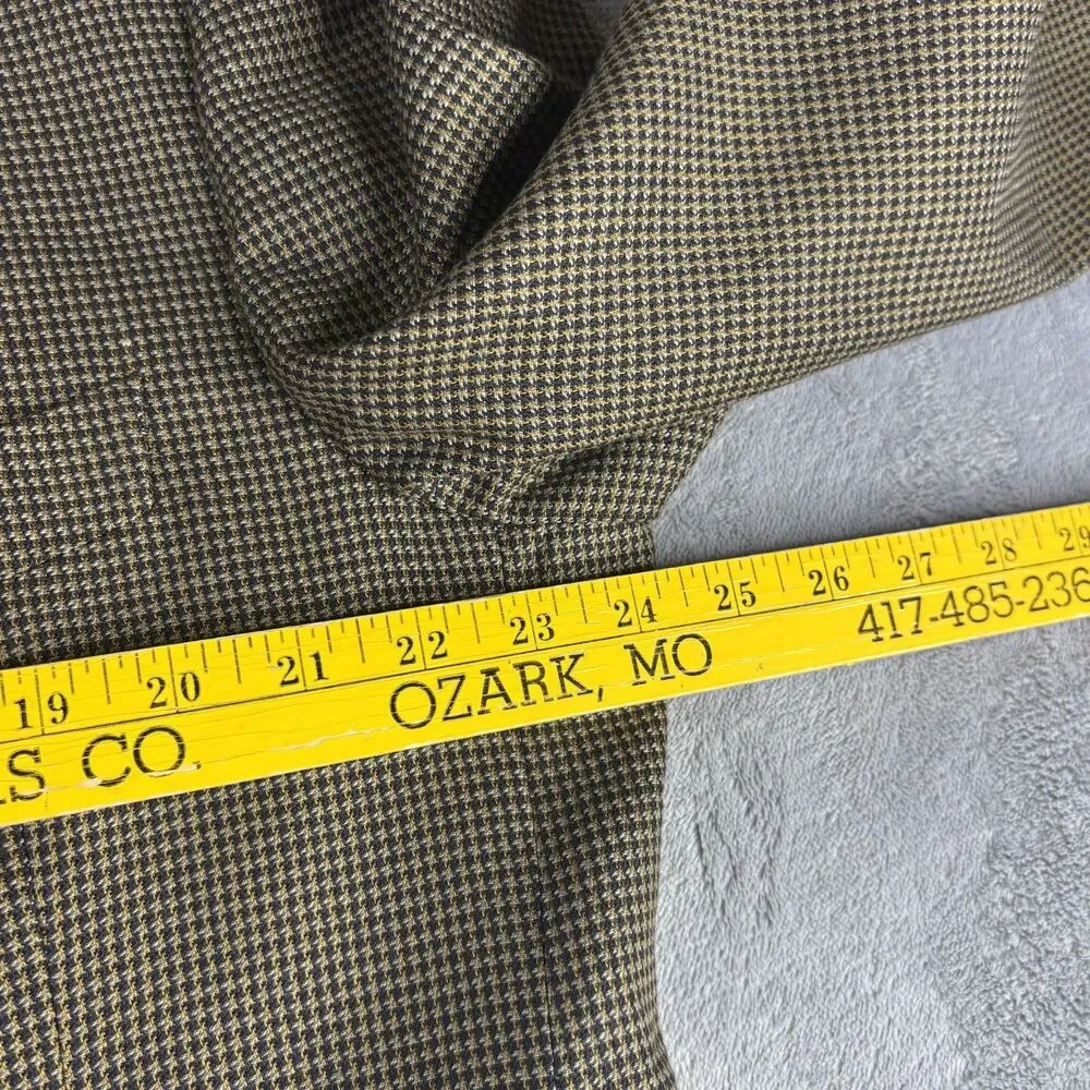 Joseph‎ Abboud Blazer Mens 46 Long 100% Silk Houndstooth 3-Button Sport Coat